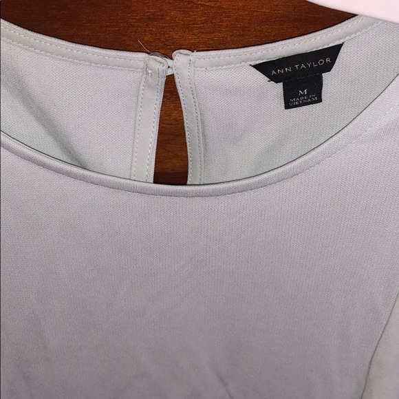 Light blue Ann Taylor short sleeve blouse - Picture 2 of 2